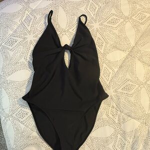 Volcom Black Swimsuit One Piece with Keyhole Detail